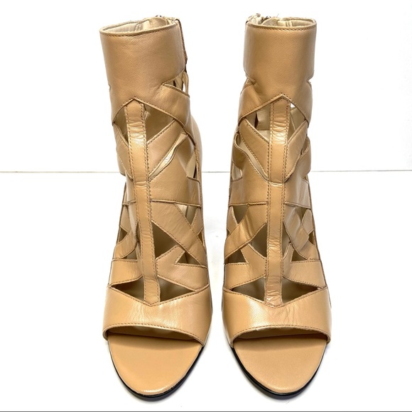 NINE WEST Nude Cage Style High Heel Ankle Bootie -Delfina- - Picture 7 of 16